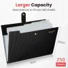 imageSooez Accordion File Organizer Letter Size Expanding File Folder with Labels 5 Pocket Folders for Documents Portable Paper Bill Receipt Organizer for Home School Office Supplies BlackSky Blue