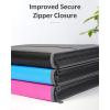 imageSooez Accordion File Organizer with Safe Zipper 12 Pocket Expanding File Folder with Front Pencil Pouch Portable Monthly Paper Bill Tax Receipt Organizer School Office Supplies Letter Size GreyGrey