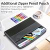 imageSooez Accordion File Organizer with Safe Zipper 12 Pocket Expanding File Folder with Front Pencil Pouch Portable Monthly Paper Bill Tax Receipt Organizer School Office Supplies Letter Size GreyOlive Green
