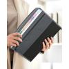 imageSooez Accordion File Organizer with Safe Zipper 12 Pocket Expanding File Folder with Front Pencil Pouch Portable Monthly Paper Bill Tax Receipt Organizer School Office Supplies Letter Size GreyGreen