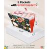 imageSooez Expanding File Folders Organizer Folders with 5 Pockets Folders for Documents wSticker Accordion File Organizer Paper Receipt Bill Filing Organizer School Office Travel Essentials SuppliesBlack Floral