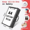 imageSooez Heavy Duty Aluminum Locking Clipboard Case Box with Handle  Holds Letter Size Paper Organizer 126 x 96 inchKey Lock  Black