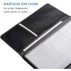 imageSooez Leather Professional Business Card Book Holder Organizer 240 Capacity Credit Card Booklet PU Name Cards Holder Storage File for Men Women 77 x 45 Inch BlackBlue