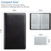 imageSooez Leather Professional Business Card Book Holder Organizer 240 Capacity Credit Card Booklet PU Name Cards Holder Storage File for Men Women 77 x 45 Inch BlackBlue