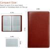 imageSooez Leather Professional Business Card Book Holder Organizer 240 Capacity Credit Card Booklet PU Name Cards Holder Storage File for Men Women 77 x 45 Inch BlackBrown