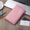 imageSooez Leather Professional Business Card Book Holder Organizer 240 Capacity Credit Card Booklet PU Name Cards Holder Storage File for Men Women 77 x 45 Inch BlackPink