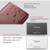 imageSooez Leather Professional Business Card Book Holder Organizer 240 Capacity Credit Card Booklet PU Name Cards Holder Storage File for Men Women 77 x 45 Inch BlackBrown