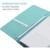imageSooez Leather Professional Business Card Book Holder Organizer 240 Capacity Credit Card Booklet PU Name Cards Holder Storage File for Men Women 77 x 45 Inch BlackMint Green