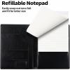 imageSooez Premium PU Leather Padfolio Clipboard with Notepad Letter Size BlackBlack