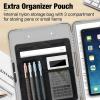 imageSooez Toughest Clipboard with Storage Internal Pen Pouch Included Letter A4 Size Shockproof Heavy Duty Plastic Clip Boards 85x11 High Capacity Clipboards Box Case for Contractor Trucker DriverGrey  Black Corner