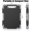 imageSooez Toughest Clipboard with Storage Internal Pen Pouch Included Letter A4 Size Shockproof Heavy Duty Plastic Clip Boards 85x11 High Capacity Clipboards Box Case for Contractor Trucker DriverBlack  Gray Corner