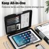 imageSooez Toughest Clipboard with Storage Internal Pen Pouch Included Letter A4 Size Shockproof Heavy Duty Plastic Clip Boards 85x11 High Capacity Clipboards Box Case for Contractor Trucker DriverSky Blue