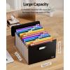 imageSooez Upgraded Accordion File Organizer Expanding File Folder with Deeper 12 Pockets  Never Cover Up Index Tabs Monthly Bill Paper Receipt Document Organizer Letter A4 Size for Home Office SchoolBlack With Rainbow Pocket