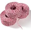 imageSooez 3 Roll Raffia Ribbon String 984 Feet Wrapping Raffia Paper String Ribbon Packing Paper Twine for Craft DIY Supply Christmas 328Feet Each RollRedwhite