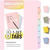 imageSooez 8 Tabs LongLasting Plastic Write ampamp Erase Large Tabs Dividers for 3 Ring Binder Aesthetic Cute Pastel Binder Dividers for Student Teacher Office Home Organizers 1 Set Pastel ColorPastel Color