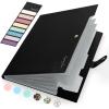 imageSooez Accordion File Organizer Letter Size Expanding File Folder with Labels 5 Pocket Folders for Documents Portable Paper Bill Receipt Organizer for Home School Office Supplies BlackBlack