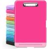 imageSooez Clipboards with Storage High Capacity Clip Boards 85x11 with Storage Heavy Duty Nursing Clipboard Folder Plastic Clipboard with Pen Holder for Women Teachers Work School ampamp Office SuppliesRose Red