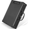 imageSooez Heavy Duty Aluminum Locking Clipboard Case Box with Handle  Holds Letter Size Paper Organizer 126 x 96 inchKey Lock  Black