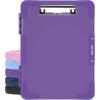 imageSooez Toughest Clipboard with Storage Internal Pen Pouch Included Letter A4 Size Shockproof Heavy Duty Plastic Clip Boards 85x11 High Capacity Clipboards Box Case for Contractor Trucker DriverDark Purple