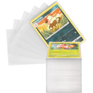 imageSooez 240Pcs Card Sleeves Clear Dual Textured Protective Card Protectors for Standard Trading Cards