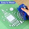 image12quot x 10ft Heat Transfer Vinyl HTV Rolls Black Sooez HTV Vinyl for TShirt Iron on Vinyl Easy to Cut ampamp Weed for DIY Heat Vinyls DesignBlue