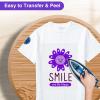 image12quot x 10ft Heat Transfer Vinyl HTV Rolls Black Sooez HTV Vinyl for TShirt Iron on Vinyl Easy to Cut ampamp Weed for DIY Heat Vinyls DesignPurple