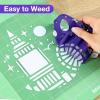 image12quot x 10ft Heat Transfer Vinyl HTV Rolls Black Sooez HTV Vinyl for TShirt Iron on Vinyl Easy to Cut ampamp Weed for DIY Heat Vinyls DesignPurple
