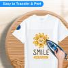 image12quot x 10ft Heat Transfer Vinyl HTV Rolls Black Sooez HTV Vinyl for TShirt Iron on Vinyl Easy to Cut ampamp Weed for DIY Heat Vinyls DesignWhite