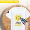 image12quot x 10ft Heat Transfer Vinyl HTV Rolls Black Sooez HTV Vinyl for TShirt Iron on Vinyl Easy to Cut ampamp Weed for DIY Heat Vinyls DesignYellow