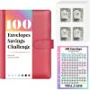 imageSooez 100 Envelopes Cash Envelopes Budget Binder  Easy ampamp Fun Money Saving WayPoinsettia