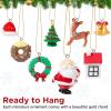imageMini Christmas Ornaments Sooez Set of 24 Cute Miniature Gingerbread Man Tree Ornament Figures Advent Calendar Fillers Durable ampamp WellCrafted Soft Rubber Figurines with Gold Loops for Easy HangingAssorted 24 Designs