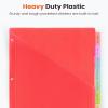 imageSooez 8 Count Dividers with Two Pockets Binder Dividers with tabs 8 Tabs Binder Dividers for 3 Ring Binders Binder Divider with Pockets for School Office Home Organizers Multicolor 1 Set1 Set