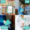 imageSooez Clipboard with Storage Plastic Storage Clipboard with Low Profile Clip Heavy Duty Nursing Clipboards Foldable Coaches Clip Board for Work Kids Teacher Must Haves Office School SuppliesAturquoise