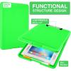 imageSooez Clipboard with Storage Plastic Storage Clipboard with Low Profile Clip Heavy Duty Nursing Clipboards Foldable Coaches Clip Board for Work Kids Teacher Must Haves Office School SuppliesAgreen
