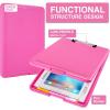 imageSooez Clipboard with Storage Plastic Storage Clipboard with Low Profile Clip Heavy Duty Nursing Clipboards Foldable Coaches Clip Board for Work Kids Teacher Must Haves Office School SuppliesArose Pink