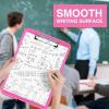 imageSooez Clipboard with Storage Plastic Storage Clipboard with Low Profile Clip Heavy Duty Nursing Clipboards Foldable Coaches Clip Board for Work Kids Teacher Must Haves Office School SuppliesArose Pink