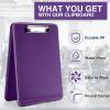 imageSooez Clipboard with Storage Plastic Storage Clipboard with Low Profile Clip Heavy Duty Nursing Clipboards Foldable Coaches Clip Board for Work Kids Teacher Must Haves Office School SuppliesPurple
