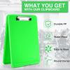 imageSooez Clipboard with Storage Plastic Storage Clipboard with Low Profile Clip Heavy Duty Nursing Clipboards Foldable Coaches Clip Board for Work Kids Teacher Must Haves Office School SuppliesAgreen