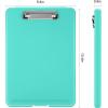 imageSooez Clipboard with Storage Plastic Storage Clipboard with Low Profile Clip Heavy Duty Nursing Clipboards Foldable Coaches Clip Board for Work Kids Teacher Must Haves Office School SuppliesAturquoise
