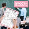 imageSooez Clipboard with Storage Plastic Storage Clipboard with Low Profile Clip Heavy Duty Nursing Clipboards Foldable Coaches Clip Board for Work Kids Teacher Must Haves Office School SuppliesAlight Pink