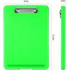 imageSooez Clipboard with Storage Plastic Storage Clipboard with Low Profile Clip Heavy Duty Nursing Clipboards Foldable Coaches Clip Board for Work Kids Teacher Must Haves Office School SuppliesAgreen