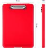 imageSooez Clipboard with Storage Plastic Storage Clipboard with Low Profile Clip Heavy Duty Nursing Clipboards Foldable Coaches Clip Board for Work Kids Teacher Must Haves Office School SuppliesAred