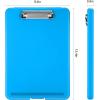 imageSooez Clipboard with Storage Plastic Storage Clipboard with Low Profile Clip Heavy Duty Nursing Clipboards Foldable Coaches Clip Board for Work Kids Teacher Must Haves Office School SuppliesAblue