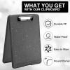 imageSooez Clipboard with Storage Plastic Storage Clipboard with Low Profile Clip Heavy Duty Nursing Clipboards Foldable Coaches Clip Board for Work Kids Teacher Must Haves Office School SuppliesBglitter Black