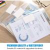 imageSooez 10 Pack Plastic Envelopes File Folders Clear Folder for Document US Letter A4 Size Poly Envelopes with Label Pockets for School Home Work Office Organizer Clear5