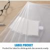 imageSooez 10 Pack Plastic Envelopes File Folders Clear Folder for Document US Letter A4 Size Poly Envelopes with Label Pockets for School Home Work Office Organizer Clear36