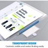 imageSooez 10 Pack Plastic Envelopes File Folders Clear Folder for Document US Letter A4 Size Poly Envelopes with Label Pockets for School Home Work Office Organizer Clear24