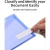 imageSooez 24 Pack Plastic Pencil Pouch Clear Poly Envelopes File Bag Bill Bag with Label Pocket Plastic Pencil Case Bulk for A6 Size Files School Office Storage24