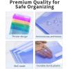 imageSooez 24 Pack Plastic Pencil Pouch Clear Poly Envelopes File Bag Bill Bag with Label Pocket Plastic Pencil Case Bulk for A6 Size Files School Office Storage12