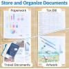 imageSooez 6 Pack Plastic Envelopes File Folders Rainforced Clear Folder Important Document Organizer A4 Letter Size Bill Receipt Paper Holder Organizer Folder with Closure for School Office6